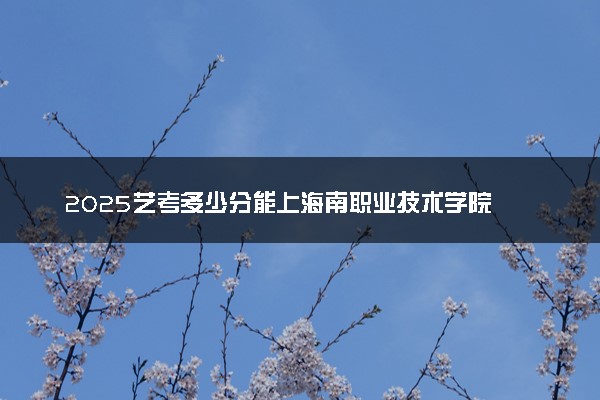 2025艺考多少分能上海南职业技术学院 最低分数线是多少